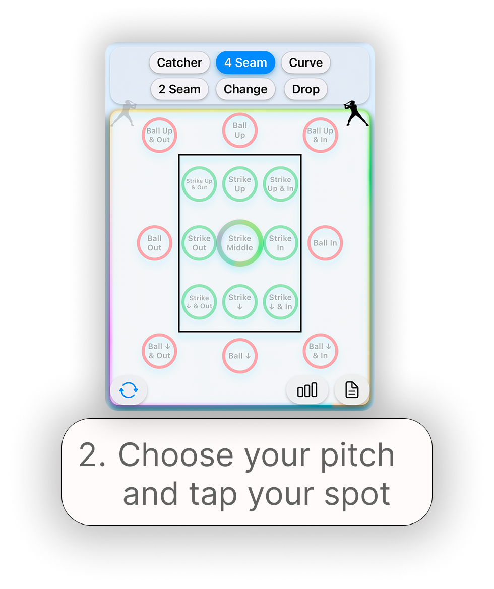 Pitch selection and tap your spot